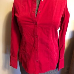 Red Maternity button down (m)